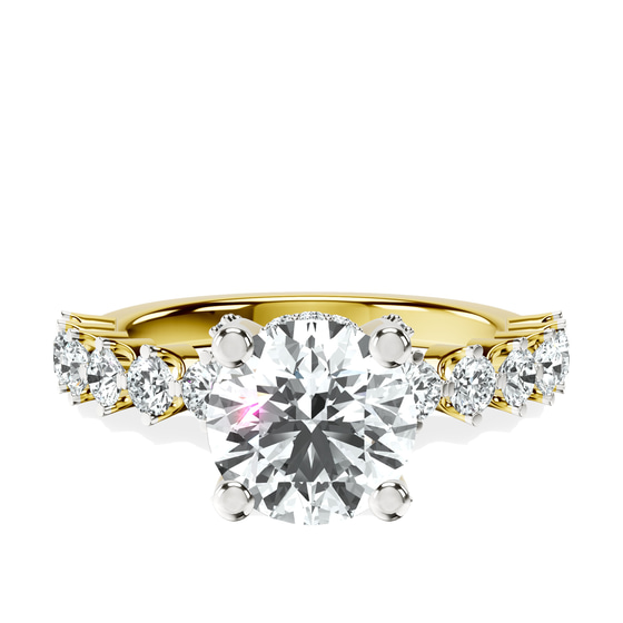 Caitronia Floating Side Stones Lab Diamond Ring front view