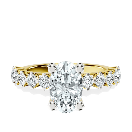 Caitronia Floating Side Stones Lab Diamond Ring front view