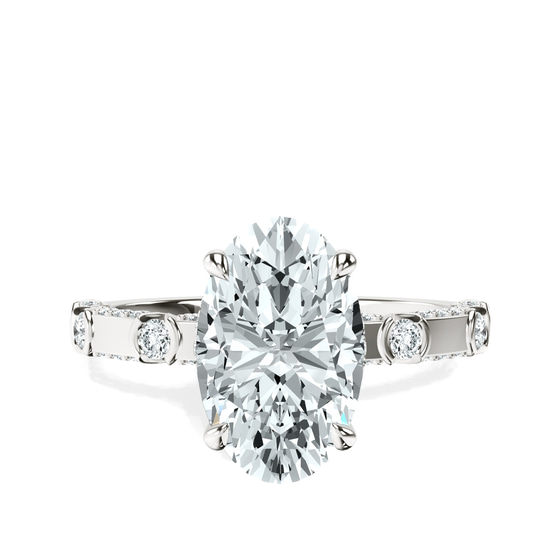 Majestic Love Lab Diamond Accent Ring front view