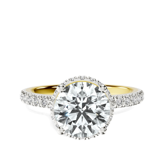 Cleopatra Halo Lab Diamond Ring front view