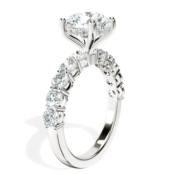 Elinor Side Round Lab Diamond Ring left view