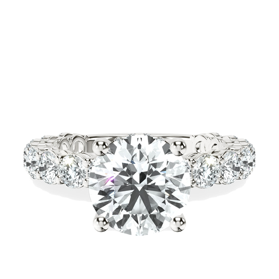 Arabella Side Round Lab Diamond Ring front view