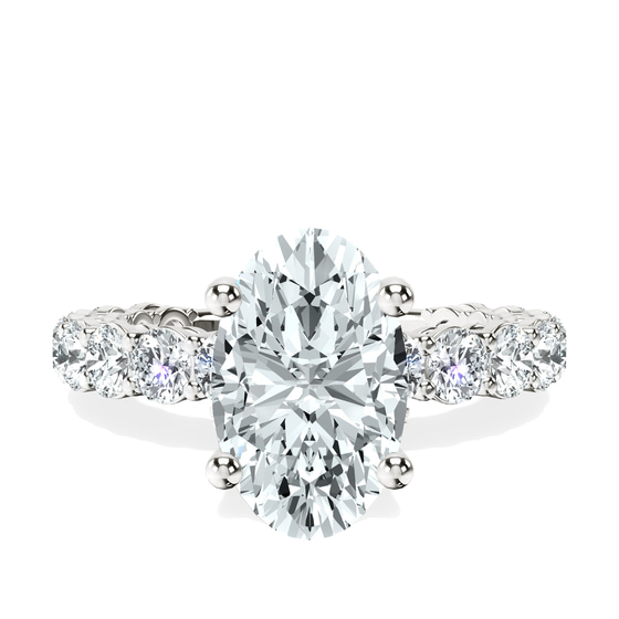 Arabella Side Round Lab Diamond Ring front view