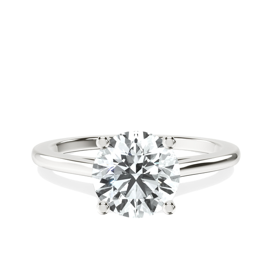 Teagan Solitaire 1.5mm Lab Diamond Ring front view