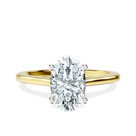 Teagan Solitaire 1.5mm Lab Diamond Ring front view