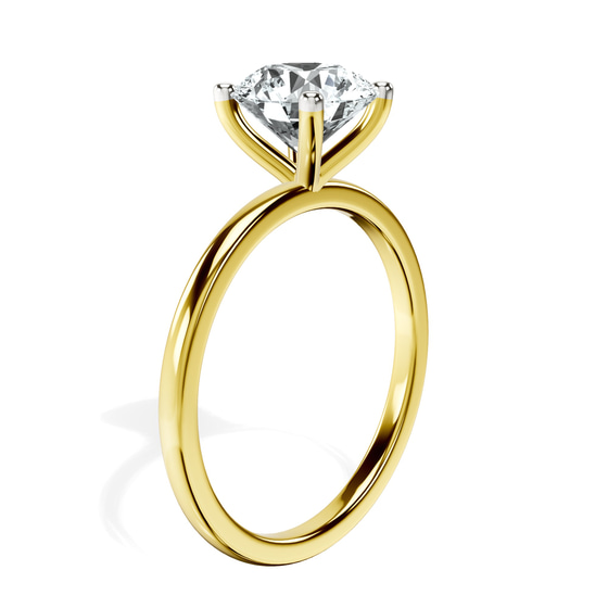 Four Prong Solitaire 1.5mm Lab Diamond Ring top view