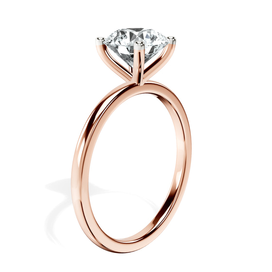 Four Prong Solitaire 1.5mm Lab Diamond Ring top view