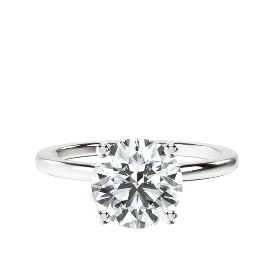 Four Prong Solitaire 1.5mm Lab Diamond Ring front view