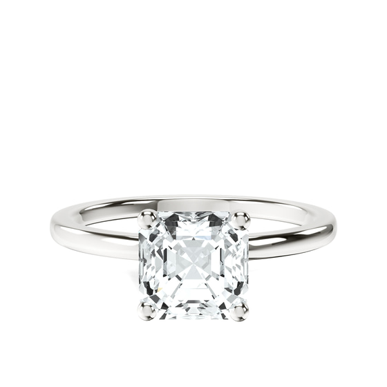 Four Prong Solitaire 1.5mm Lab Diamond Ring front view