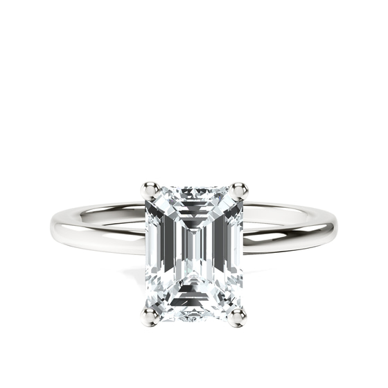 Four Prong Solitaire 1.5mm Lab Diamond Ring front view