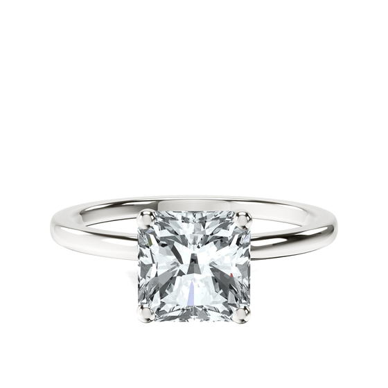Four Prong Solitaire 1.5mm Lab Diamond Ring front view