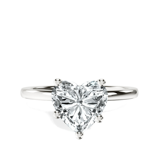 Four Prong Solitaire 1.5mm Lab Diamond Ring front view