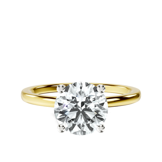 Four Prong Solitaire 1.5mm Lab Diamond Ring front view