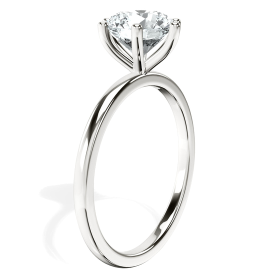 Six Prong Solitaire 1.5mm Lab Diamond Ring left view