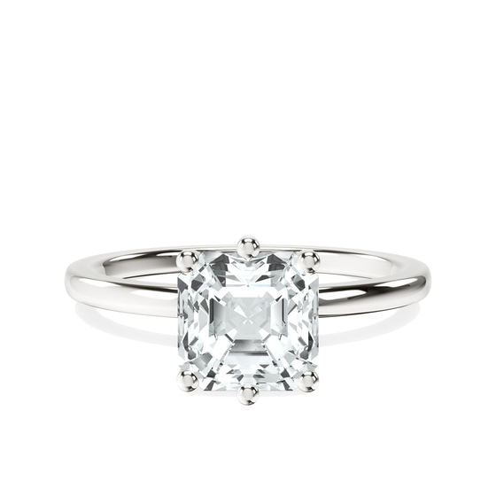 Six Prong Solitaire 1.5mm Lab Diamond Ring front view