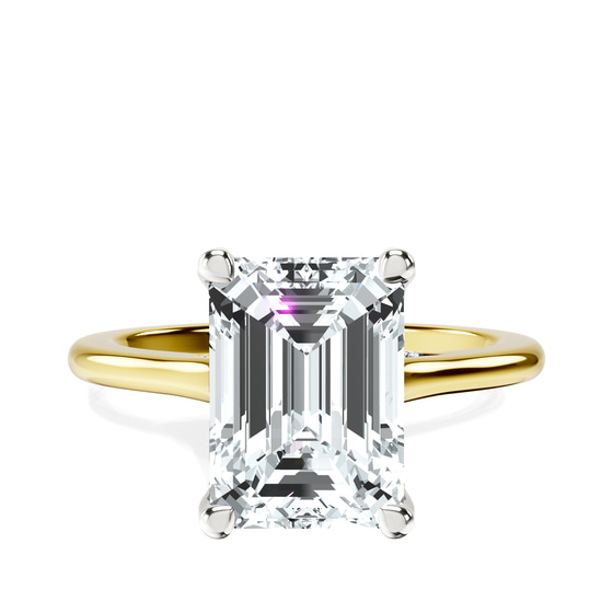Agnes Criss cross Prong Solitaire 1.5mm Lab Diamond Ring front view