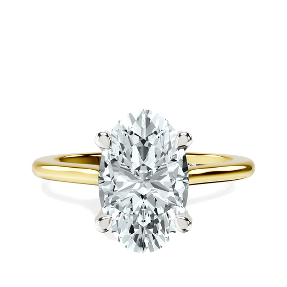 Agnes Criss cross Prong Solitaire 1.5mm Lab Diamond Ring front view