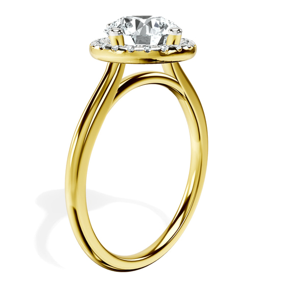 Harriet Halo 1.5mm Lab Diamond Ring left view