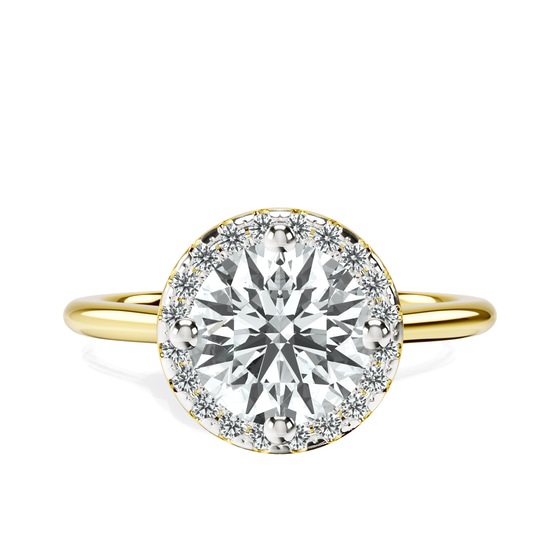 Harriet Halo 1.5mm Lab Diamond Ring front view