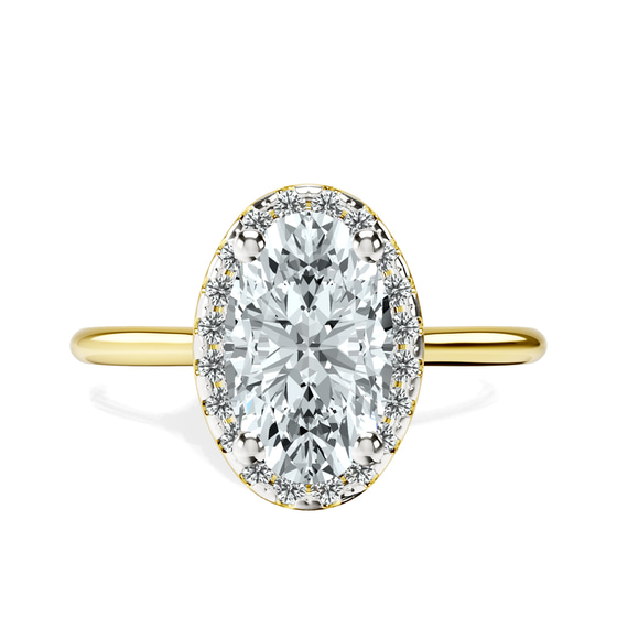 Harriet Halo 1.5mm Lab Diamond Ring front view