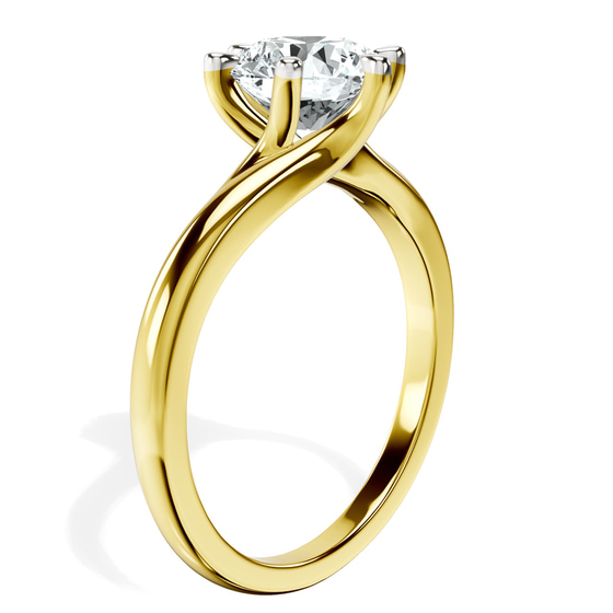 Seraphina Twist Prongs Solitaire 1.5mm Lab Diamond Ring left view