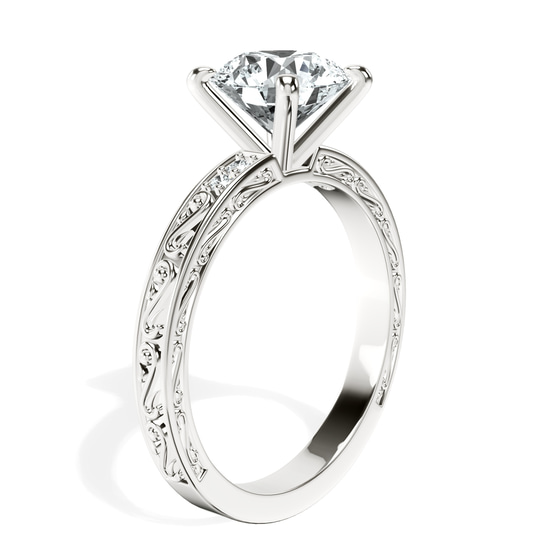 Antique Allure Vintage Lab Diamond Ring left view