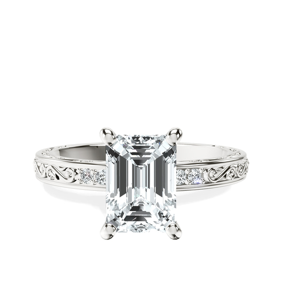 Antique Allure Vintage Lab Diamond Ring front view