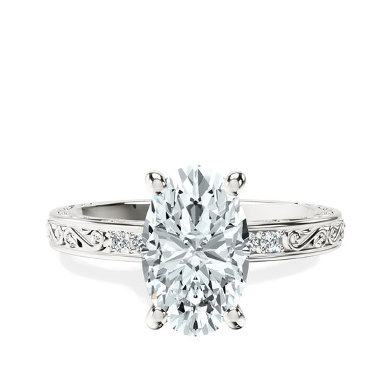 Antique Allure Vintage Lab Diamond Ring front view