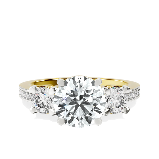 Trilogy Three Stone Lab Diamond Ring