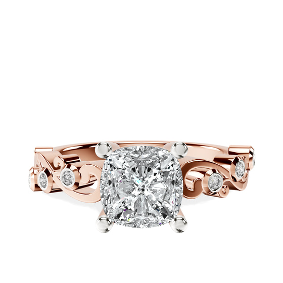 Catrina Cutwork Lab Diamond Ring front view