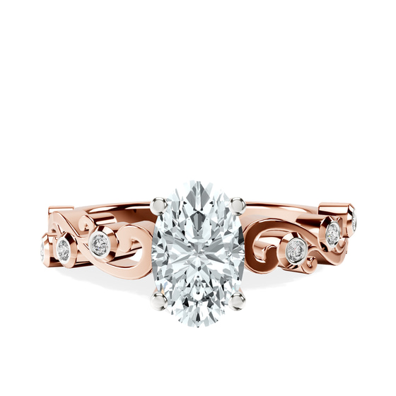 Catrina Cutwork Lab Diamond Ring front view