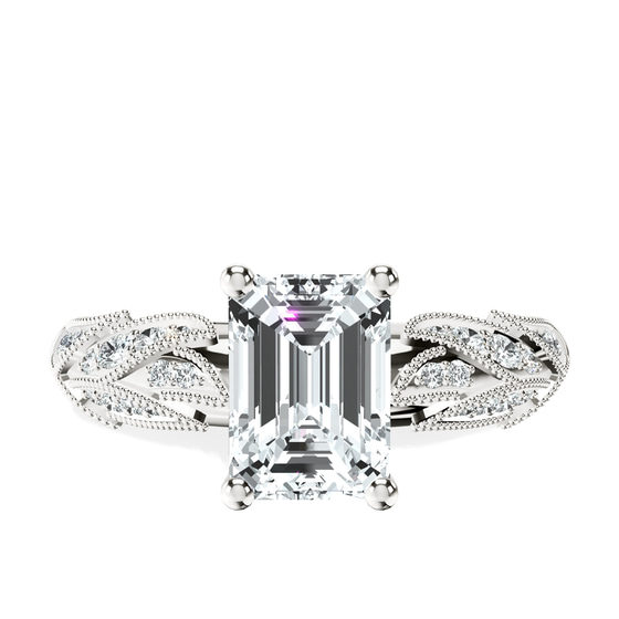 Vintage Willow Lab Diamond Ring front view