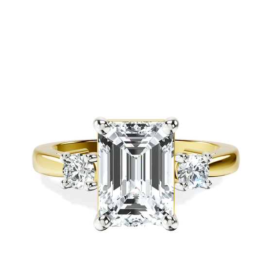 Intricacy Three stone Lab Diamond Ring