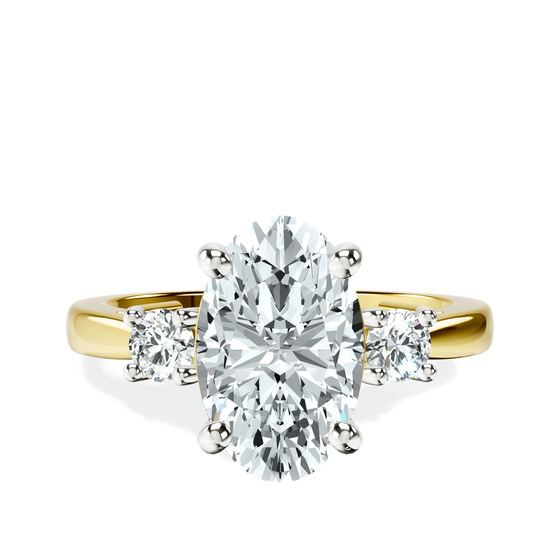Intricacy Three stone Lab Diamond Ring