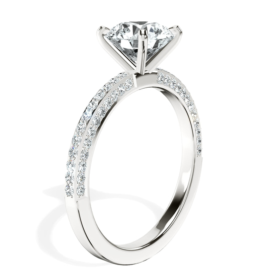 Grace Micro pavé Eternity Lab Diamond Ring left view