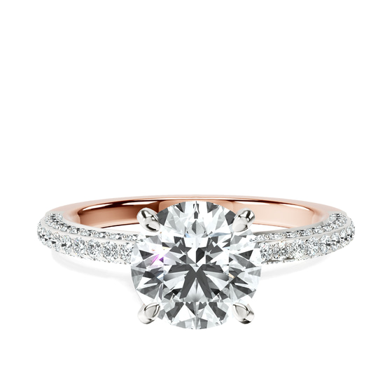 Grace Micro pavé Eternity Lab Diamond Ring front view