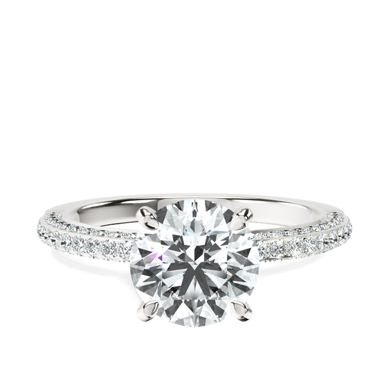 Grace Micro pavé Eternity Lab Diamond Ring front view