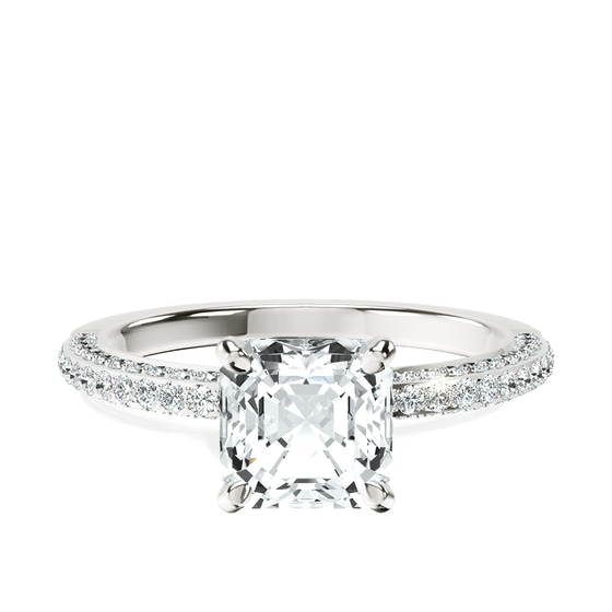Grace Micro pavé Eternity Lab Diamond Ring front view