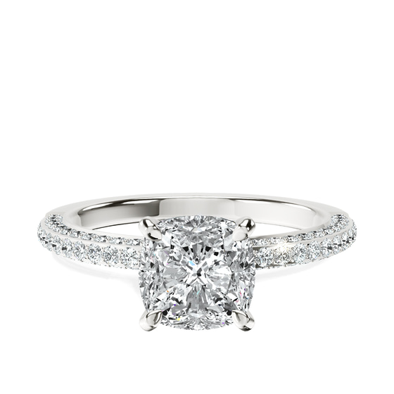 Grace Micro pavé Eternity Lab Diamond Ring front view