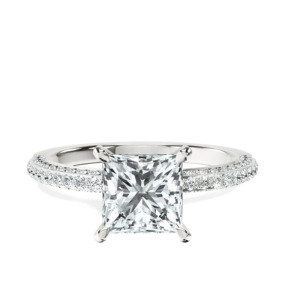 Grace Micro pavé Eternity Lab Diamond Ring front view