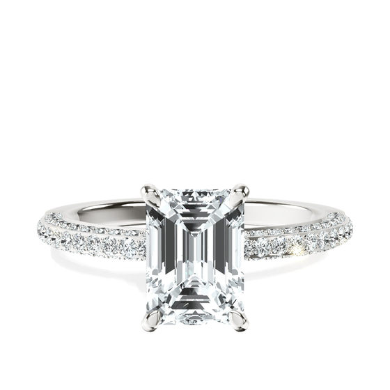 Grace Micro pavé Eternity Lab Diamond Ring front view