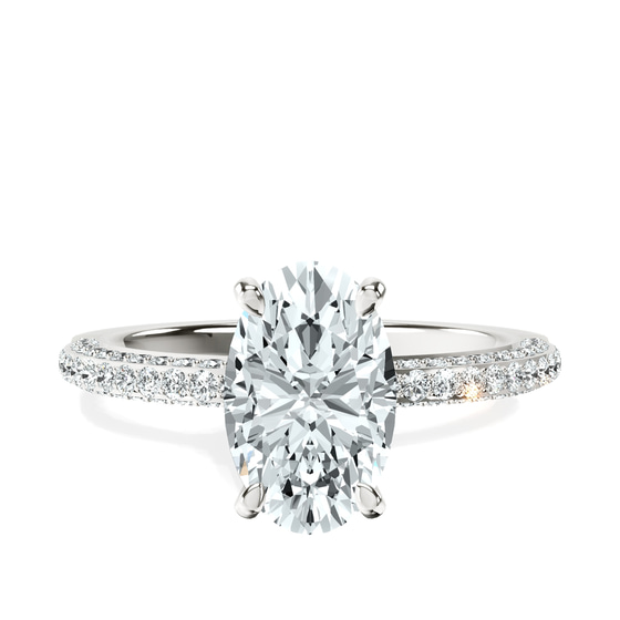 Grace Micro pavé Eternity Lab Diamond Ring front view