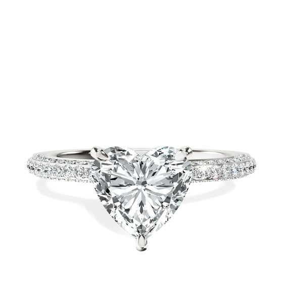 Grace Micro pavé Eternity Lab Diamond Ring front view