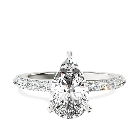 Grace Micro pavé Eternity Lab Diamond Ring front view