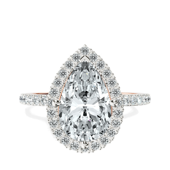 Elle classic halo Lab Diamond ring