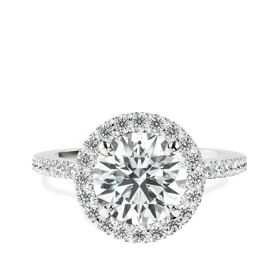 Elle classic halo Lab Diamond ring