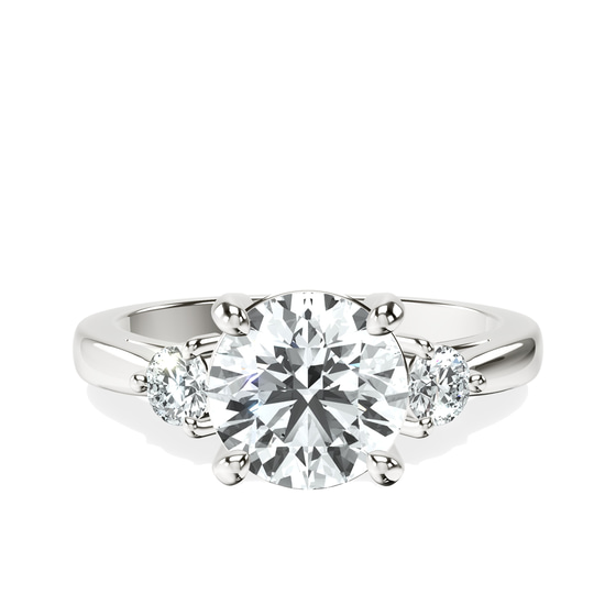 Synthia Three stone Lab Diamond Ring