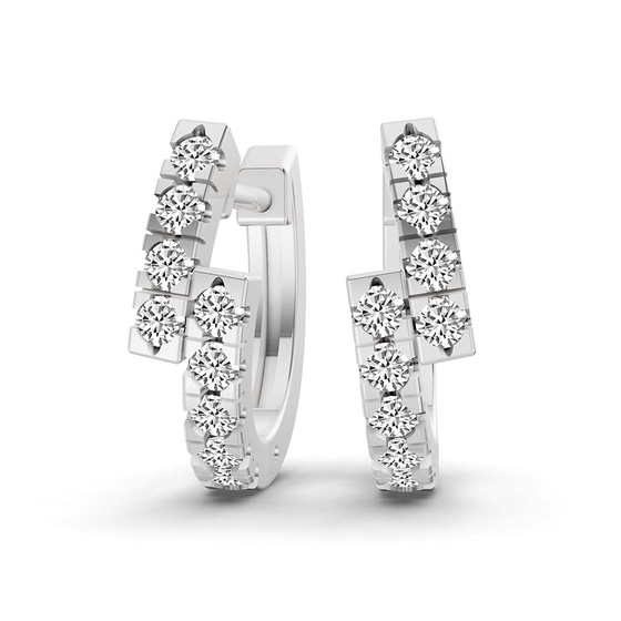 Vela Signature Round Lab Diamond Earring front view