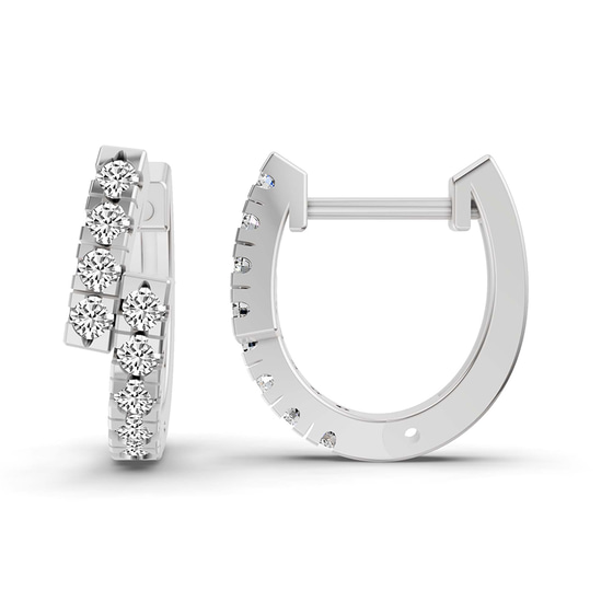Vela Signature Round Lab Diamond Earring left view