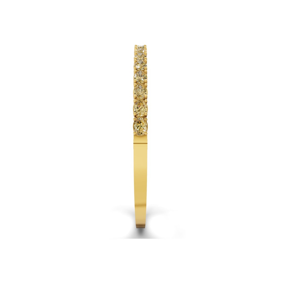 Oval Serenity Sunlit Yellow Lab Diamond Openable Bangle Bracelet left view